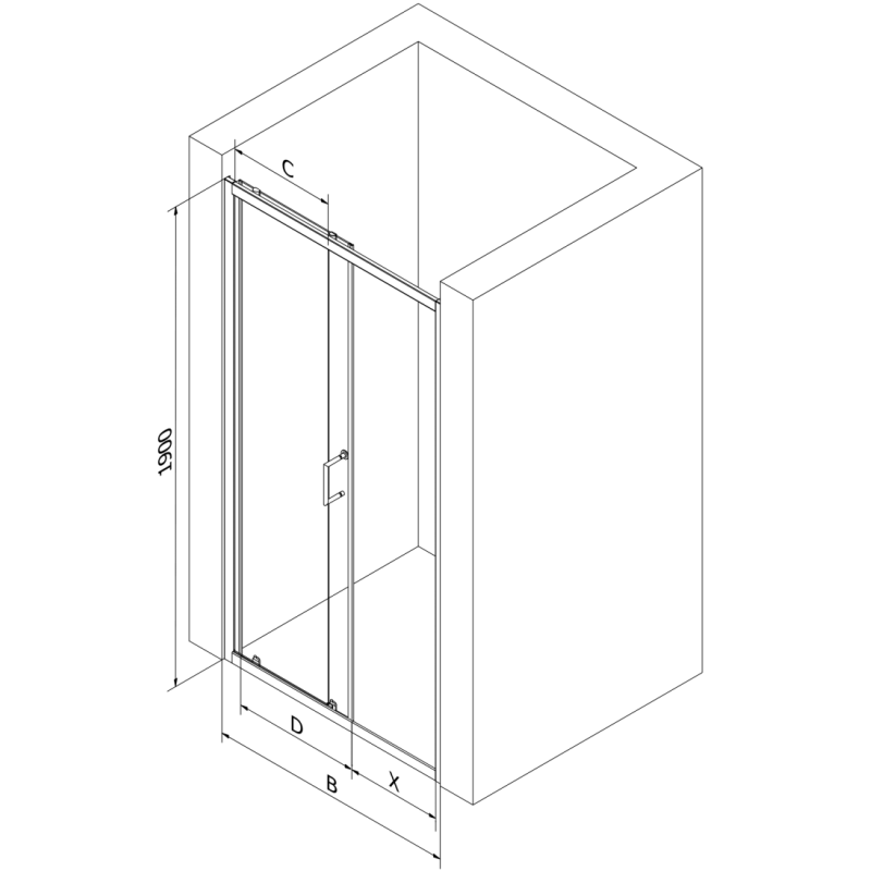 Mexen Apia drzwi prysznicowe rozsuwane 105 cm, transparent, złote - 845-105-000-50-00