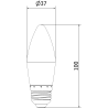 Mexen Nova 6x żarówka LED E27, C37, 5W, Ciepła - 3000K, 525 lm - L102-E27-0530-01x06