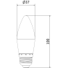 Mexen Nova 6x żarówka LED E27, C37, 5W, Neutralna - 4000K, 525 lm - L102-E27-0540-01x06