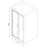 Mexen Apia drzwi prysznicowe rozsuwane 145 cm, transparent, złote - 845-145-000-50-00