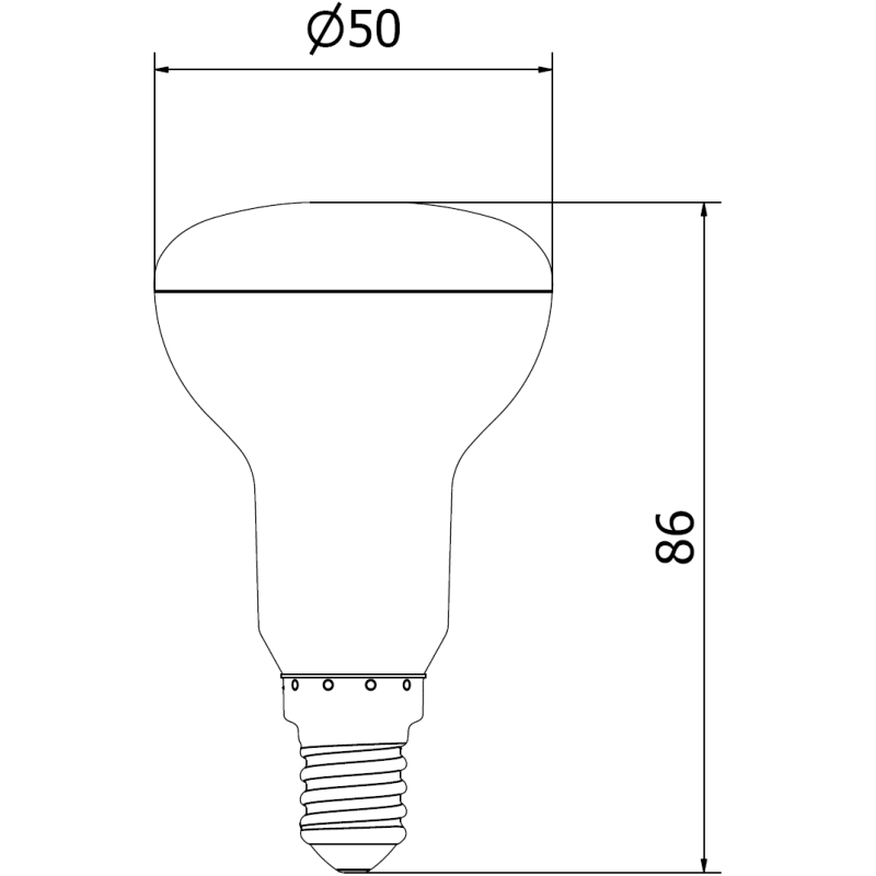 Mexen Nova 6x żarówka LED E14, R50, 4,5W, Ciepła - 3000K, 470 lm - L103-E14-0530-01x06