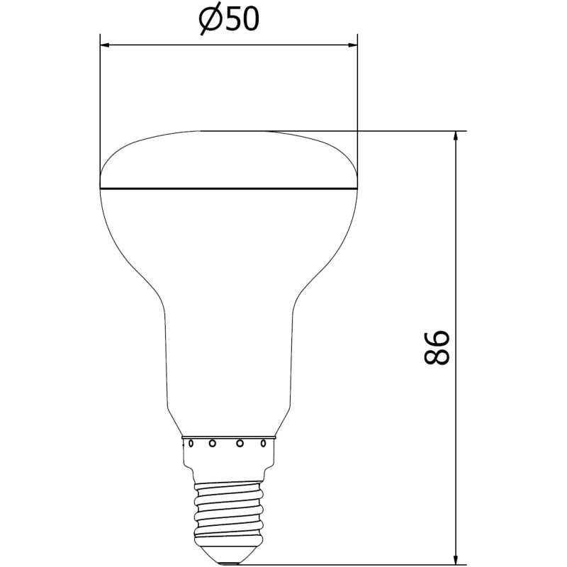 Mexen Nova 6x żarówka LED E14, R50, 8W, Zimna - 6500K, 840 lm - L103-E14-0865-01x06
