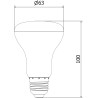 Mexen Nova 3x żarówka LED E27, R63, 10W, Ciepła - 3000K, 1055 lm - L104-E27-1030-01x03