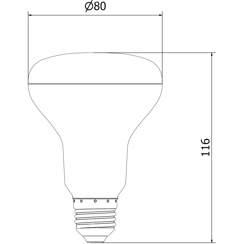Mexen Nova 3x żarówka LED E27, R80, 15W, Ciepła - 3000K, 1575 lm - L105-E27-1530-01x03