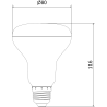 Mexen Nova 3x żarówka LED E27, R80, 15W, Neutralna - 4000K, 1575 lm - L105-E27-1540-01x03