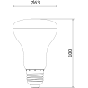 Mexen Nova 6x żarówka LED E27, R63, 8W, Ciepła - 3000K, 840 lm - L104-E27-0830-01x06