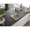 Mexen Milo zlewozmywak granitowy 1-komorowy 435 x 410 mm, beżowy, syfon chrom - 6505441000-69