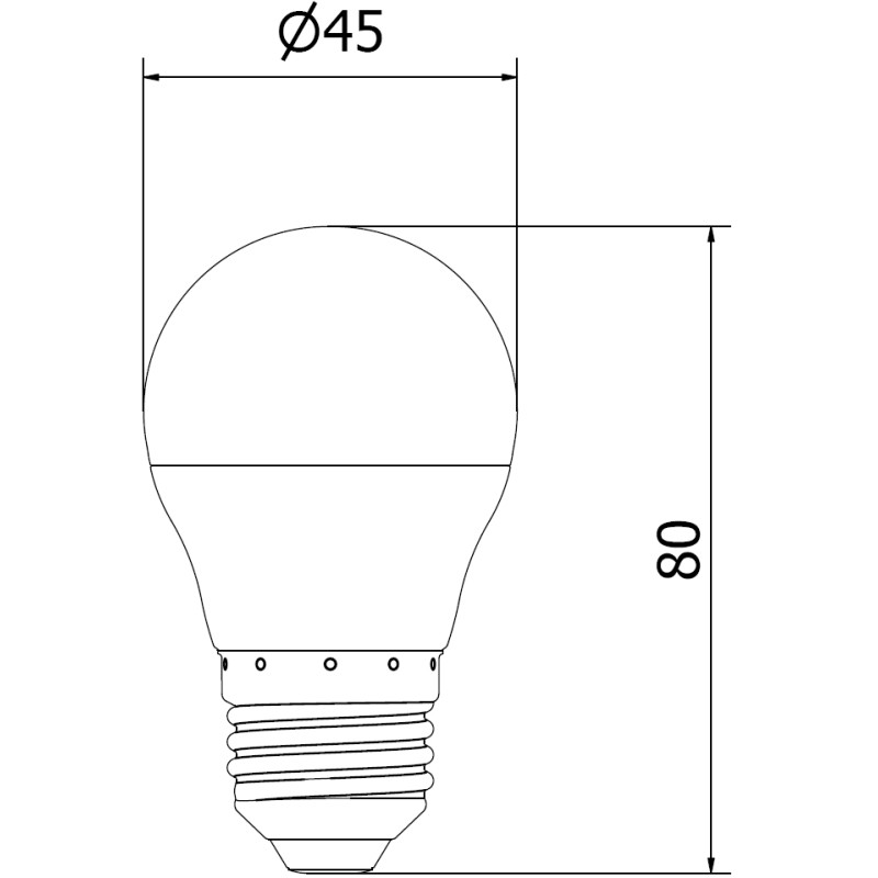 Mexen Nova 10x żarówka LED E27, G45, 1W, Ciepła - 3000K, 105 lm - L101-E27-0130-01x10
