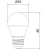 Mexen Nova 10x żarówka LED E27, G45, 4W, Zimna - 6500K, 420 lm - L101-E27-0465-01x10