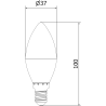 Mexen Nova 10x żarówka LED E14, C37, 1W, Neutralna - 4000K, 105 lm - L102-E14-0140-01x10