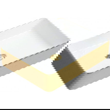 Mexen Estela umywalka nablatowa 50 x 40 cm, biała/złota - 22105053