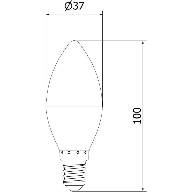 Mexen Nova 10x żarówka LED E14, C37, 5W, Neutralna - 4000K, 525 lm - L102-E14-0540-01x10