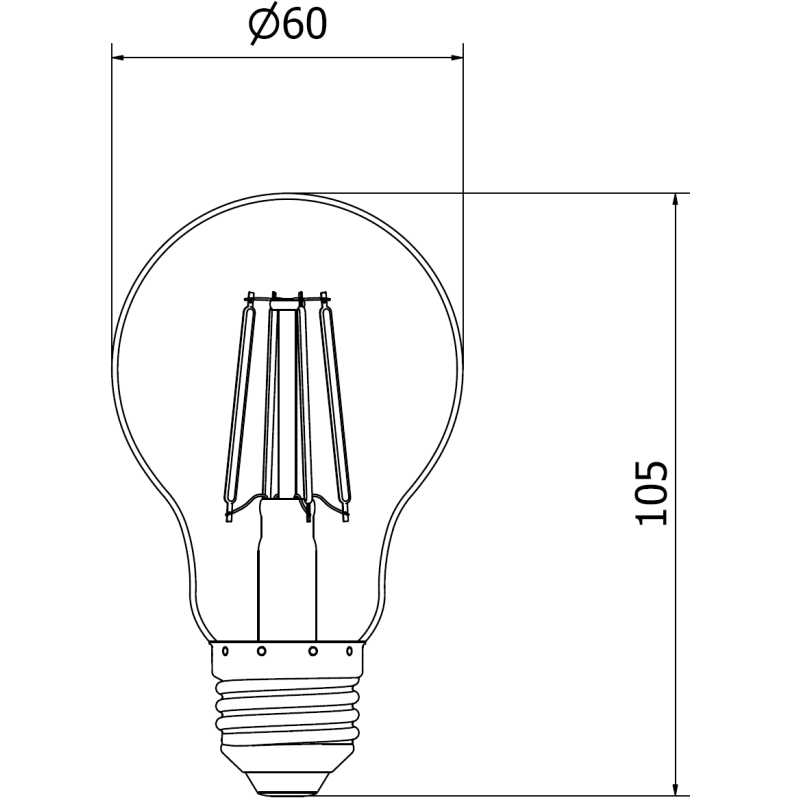 Mexen Vintis 3x żarówka filament LED E27, A60, 4W, Ciepła - 2200K, 280 lm, smoke - L150-E27-0422-70x03