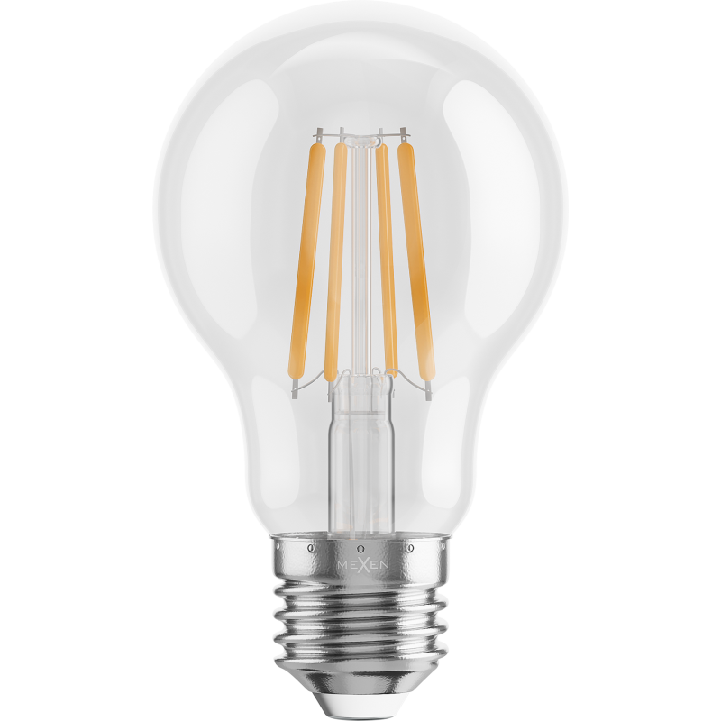 Mexen Vintis 3x żarówka filament LED E27, A60, 6W, Ciepła - 2700K, 720 lm, clear - L150-E27-0627-00x03
