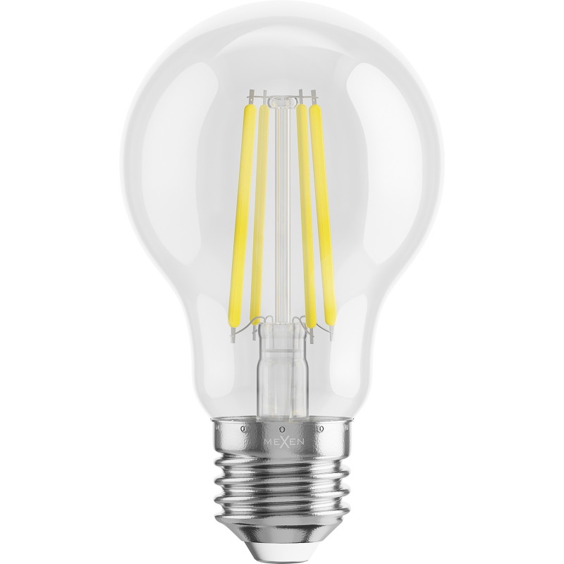 Mexen Vintis 3x żarówka filament LED E27, A60, 8W, Zimna - 6500K, 1055 lm, clear - L150-E27-0865-00x03