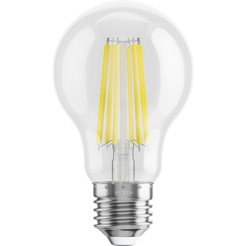 Mexen Vintis 3x żarówka filament LED E27, A60, 12W, Neutralna - 4000K, 1585 lm, clear - L150-E27-1240-00x03