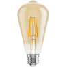 Mexen Vintis 3x żarówka filament LED E27, ST64, 6W, Ciepła - 2200K, 600 lm, amber - L152-E27-0622-50x03