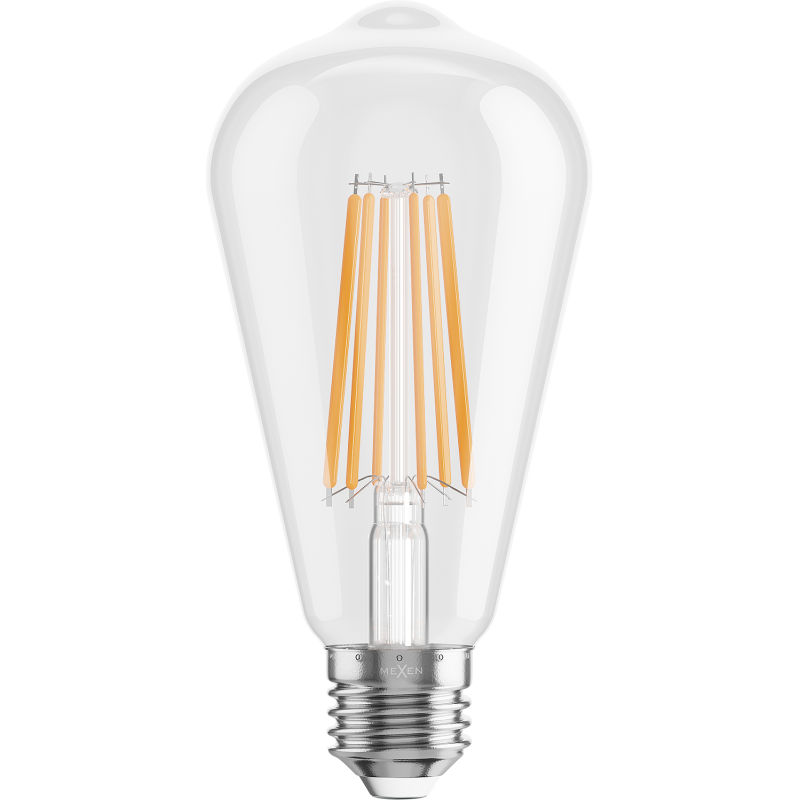 Mexen Vintis 3x żarówka filament LED E27, ST64, 10W, Ciepła - 2700K, 1320 lm, clear - L152-E27-1027-00x03