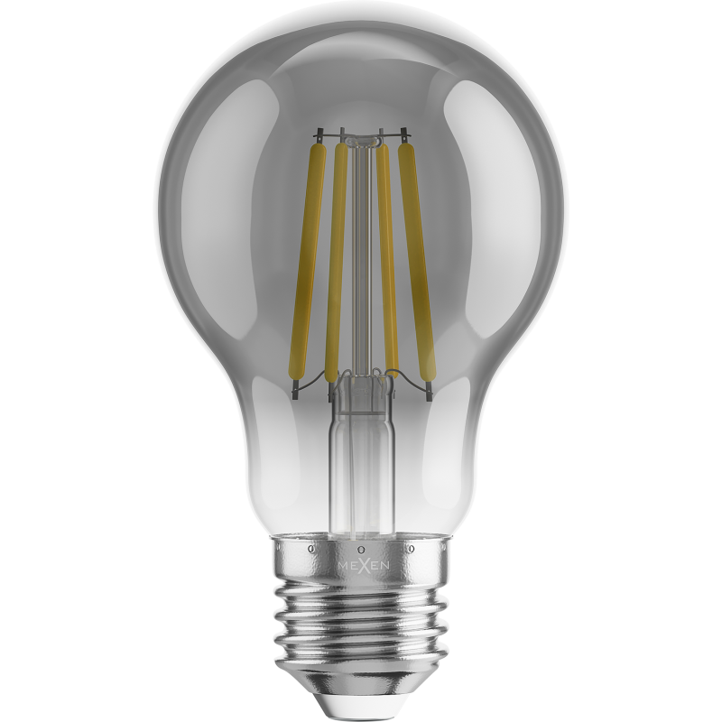 Mexen Vintis 10x żarówka filament LED E27, A60, 6W, Ciepła - 2200K, 450 lm, smoke - L150-E27-0622-70x10