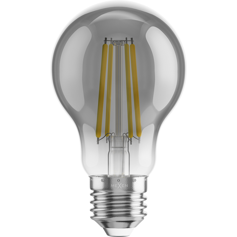 Mexen Vintis 10x żarówka filament LED E27, A60, 8W, Ciepła - 2200K, 600 lm, smoke - L150-E27-0822-70x10