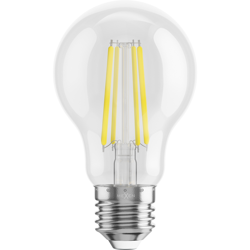 Mexen Vintis 6x żarówka filament LED E27, A60, 8W, Neutralna - 4000K, 1055 lm, clear - L150-E27-0840-00x06