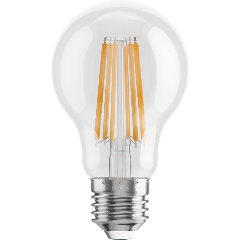 Mexen Vintis 6x żarówka filament LED E27, A60, 12W, Ciepła - 2700K, 1585 lm, clear - L150-E27-1227-00x06