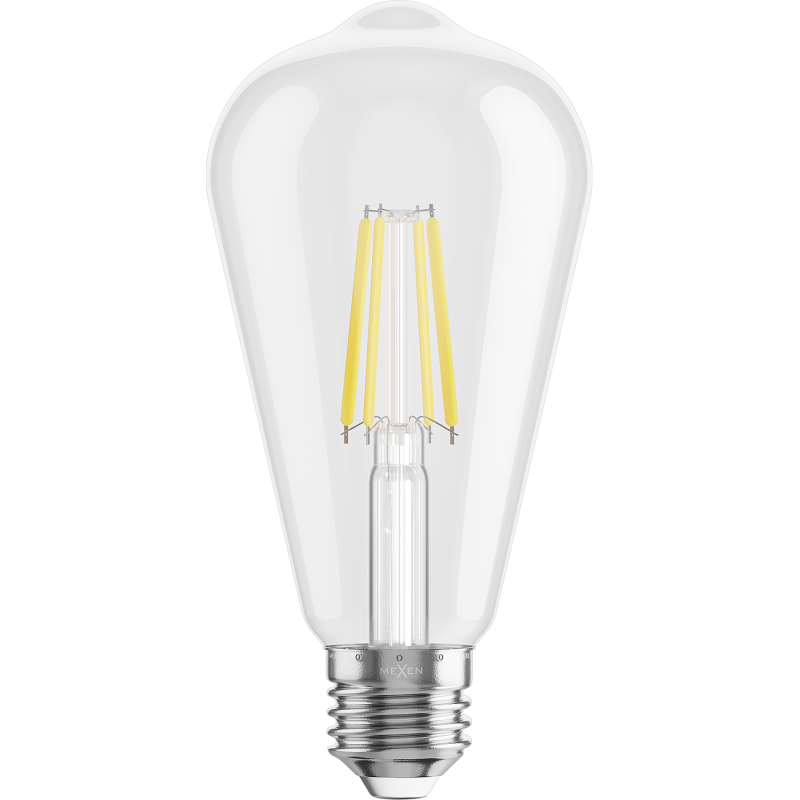 Mexen Vintis 10x żarówka filament LED E27, ST64, 4W, Zimna - 6500K, 470 lm, clear - L152-E27-0465-00x10