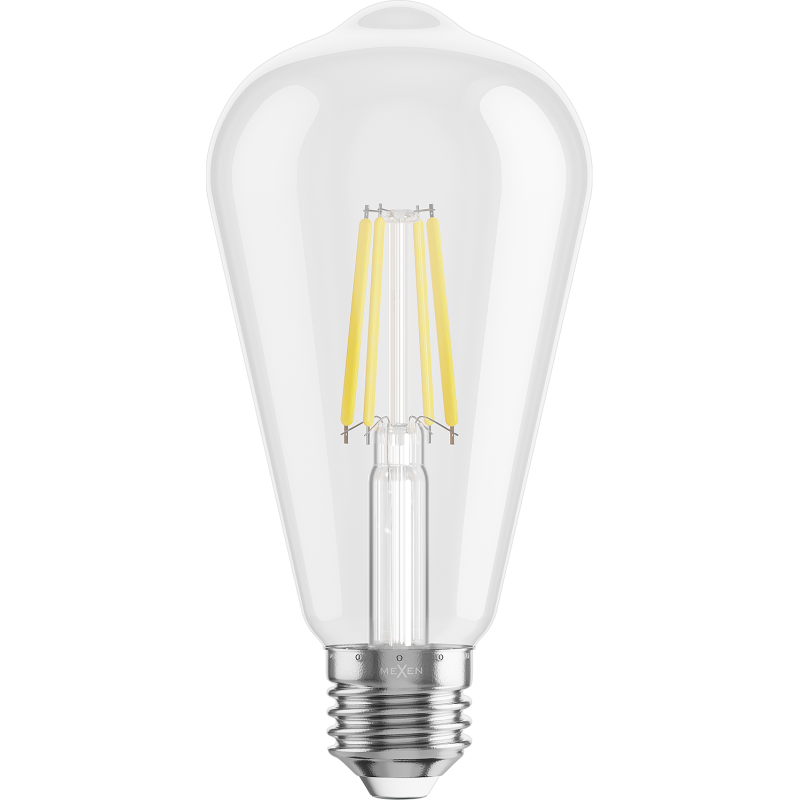 Mexen Vintis 10x żarówka filament LED E27, ST64, 6W, Zimna - 6500K, 720 lm, clear - L152-E27-0665-00x10
