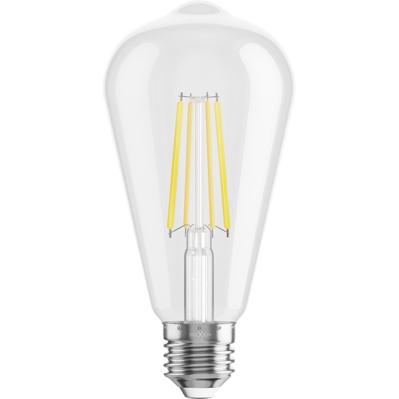 Mexen Vintis 6x żarówka filament LED E27, ST64, 8W, Neutralna - 4000K, 1055 lm, clear - L152-E27-0840-00x06