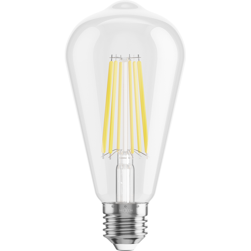 Mexen Vintis 10x żarówka filament LED E27, ST64, 10W, Zimna - 6500K, 1320 lm, clear - L152-E27-1040-00x10