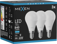 Mexen Nova 3x żarówka LED E14, G45, 8W, Zimna - 6500K, 840 lm - L101-E14-0865-01x03