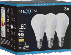 Mexen Nova 3x żarówka LED E14, G45, 9W, Ciepła - 3000K, 945 lm - L101-E14-0930-01x03