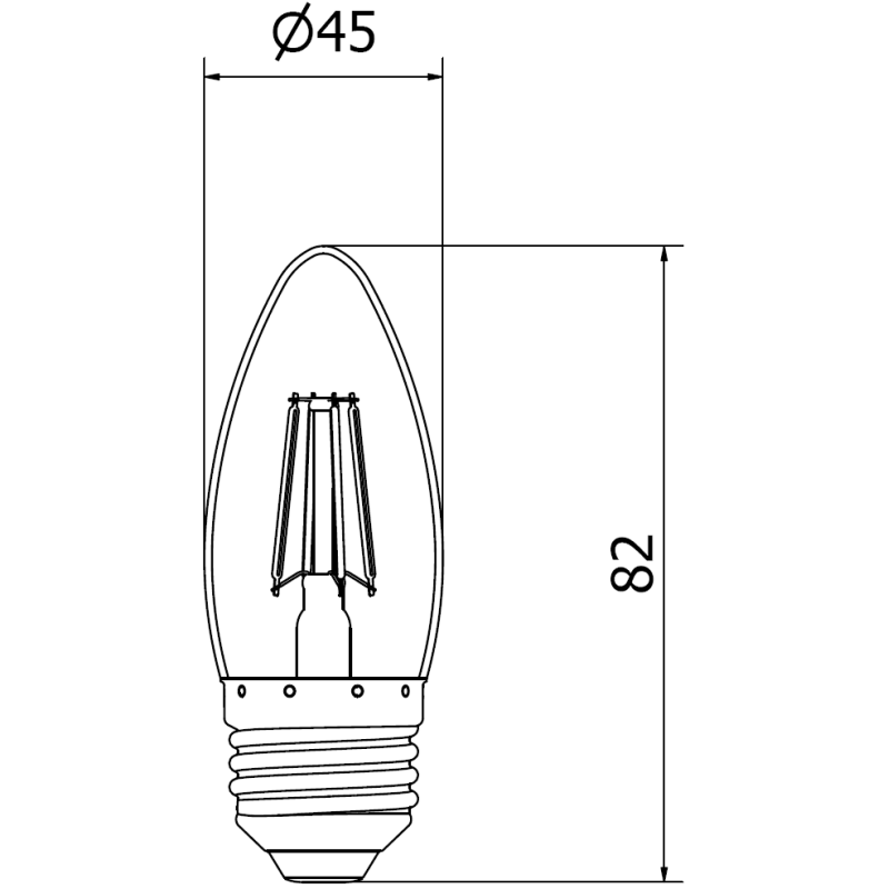 Mexen Vintis 10x żarówka filament LED E27, C35, 6W, Ciepła - 2700K, 720 lm, clear - L154-E27-0627-00x10