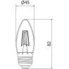 Mexen Vintis 6x żarówka filament LED E27, C35, 6W, Neutralna - 4000K, 720 lm, clear - L154-E27-0640-00x06