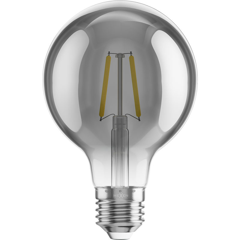 Mexen Vintis 6x żarówka filament LED E27, G80, 2W, Ciepła - 2200K, 150 lm, smoke - L155-E27-0222-70x06