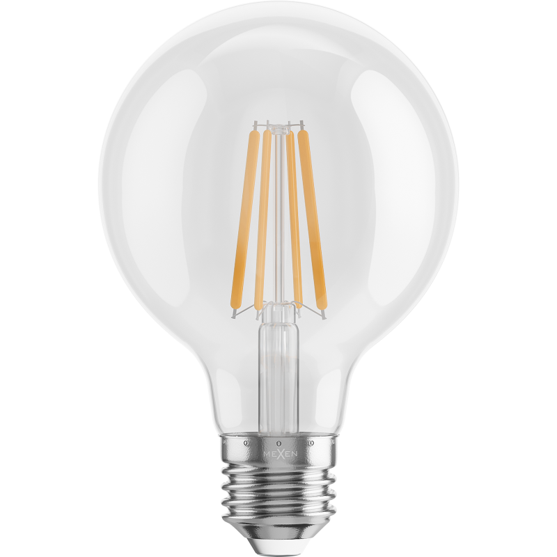 Mexen Vintis 10x żarówka filament LED E27, G80, 8W, Ciepła - 2700K, 1055 lm, clear - L155-E27-0827-00x10