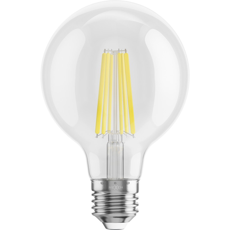 Mexen Vintis 6x żarówka filament LED E27, G80, 10W, Neutralna - 4000K, 1320 lm, clear - L155-E27-1040-00x06