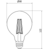 Mexen Vintis 10x żarówka filament LED E27, G80, 10W, Neutralna - 4000K, 1320 lm, clear - L155-E27-1040-00x10