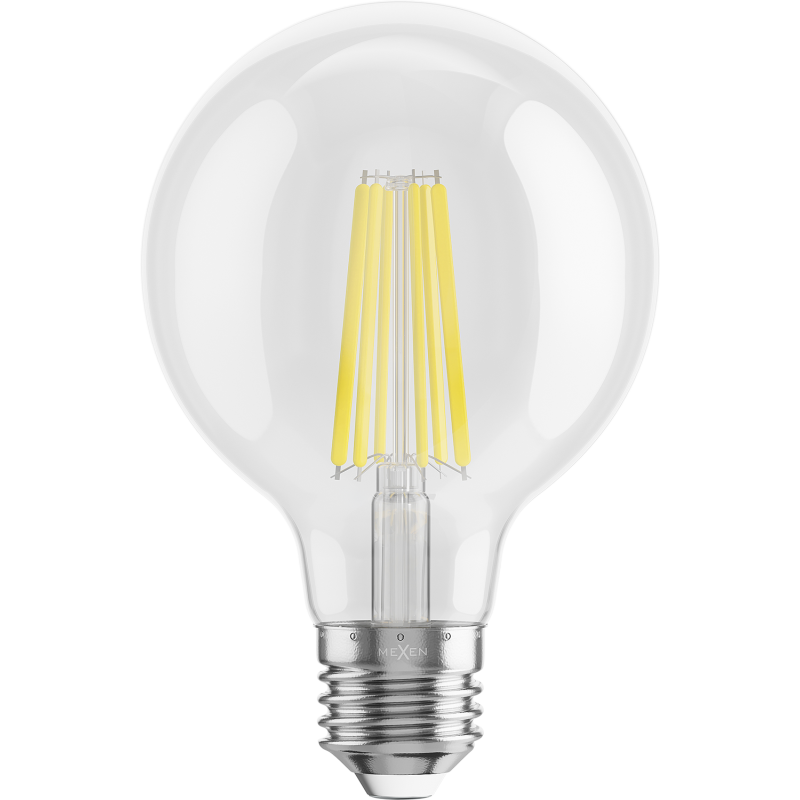 Mexen Vintis 10x żarówka filament LED E27, G80, 10W, Neutralna - 4000K, 1320 lm, clear - L155-E27-1040-00x10