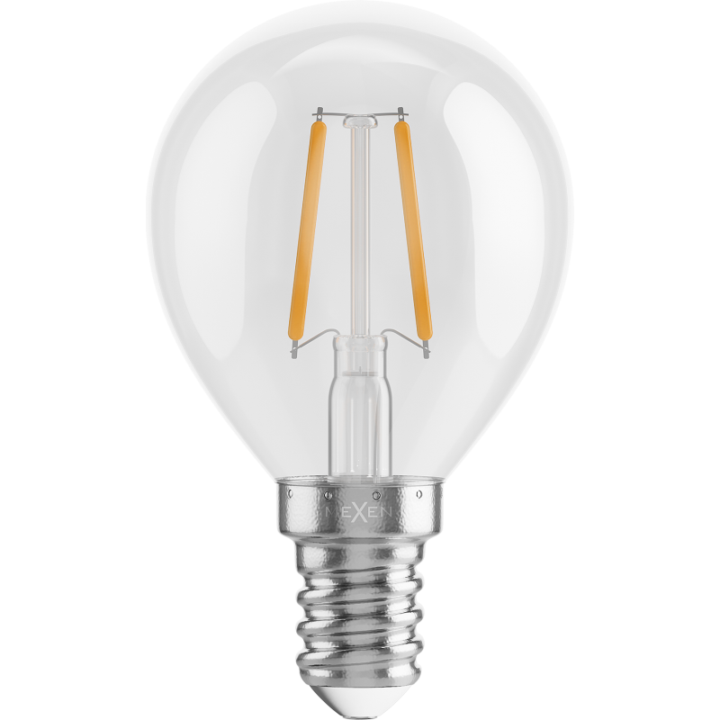 Mexen Vintis 3x żarówka filament LED E14, G45, 2W, Ciepła - 2700K, 240 lm, clear - L156-E14-0227-00x03