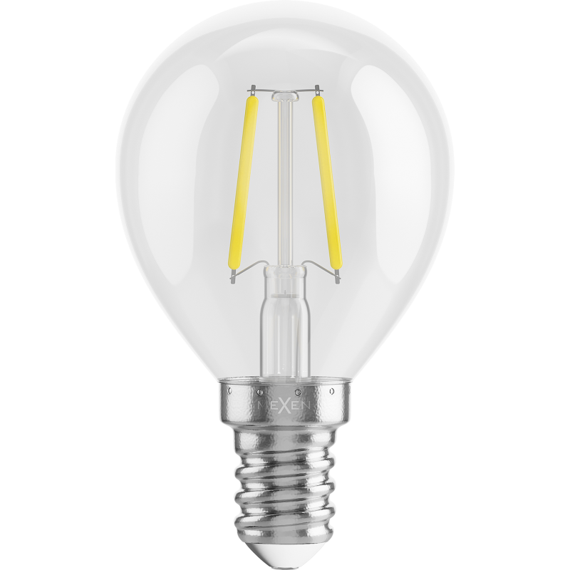 Mexen Vintis 3x żarówka filament LED E14, G45, 2W, Neutralna - 4000K, 240 lm, clear - L156-E14-0240-00x03