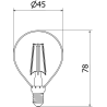 Mexen Vintis 6x żarówka filament LED E14, G45, 4W, Neutralna - 4000K, 470 lm, clear - L156-E14-0427-00x06