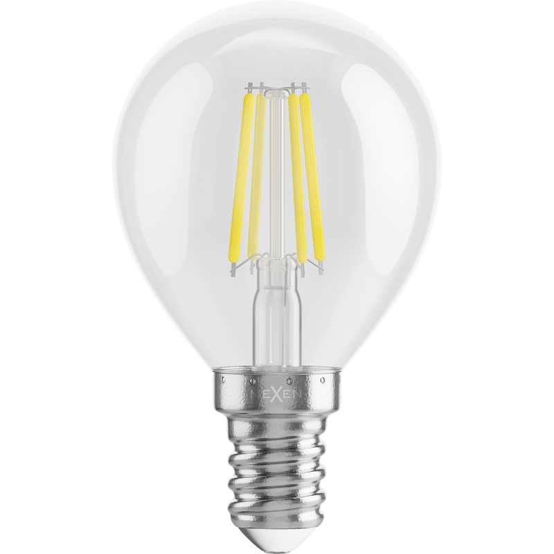 Mexen Vintis 6x żarówka filament LED E14, G45, 4W, Neutralna - 4000K, 470 lm, clear - L156-E14-0427-00x06