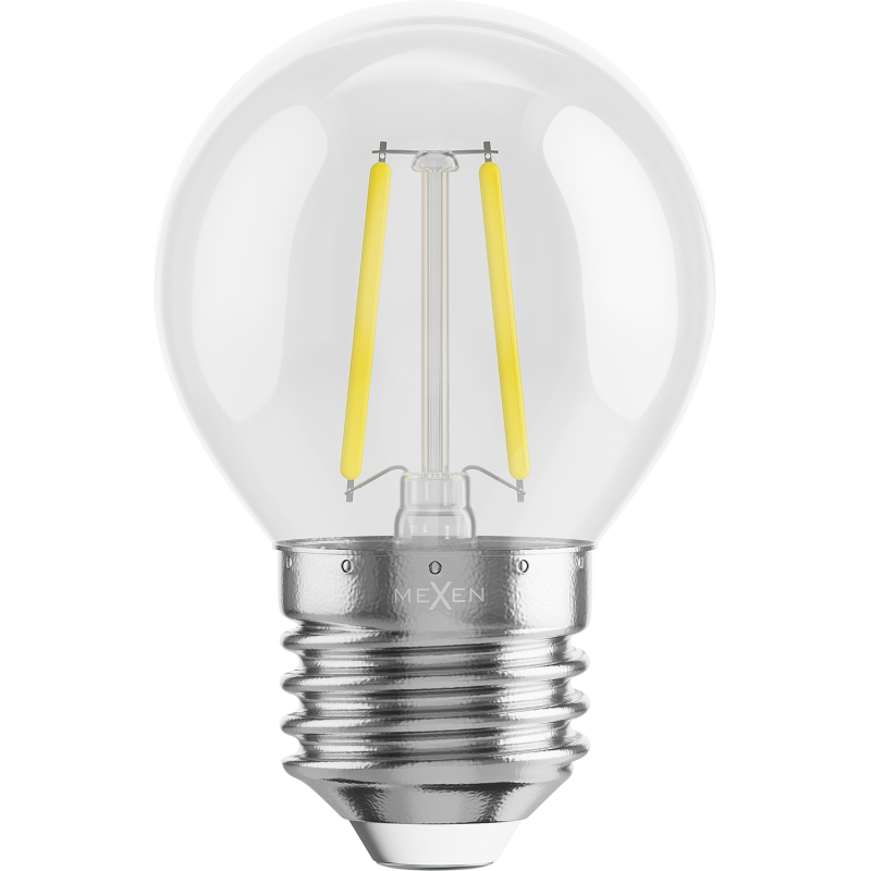 Mexen Vintis 3x żarówka filament LED E27, G45, 2W, Neutralna - 4000K, 240 lm, clear - L156-E14-0227-00x03