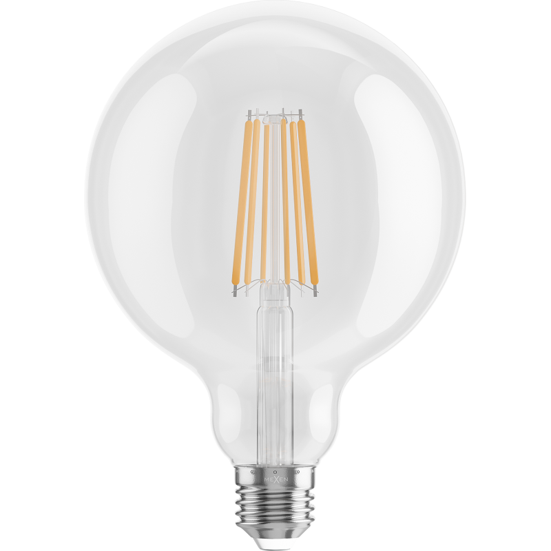 Mexen Vintis 3x żarówka filament LED E27, G125, 12W, Ciepła - 2700K, 1560 lm, clear - L158-E27-1227-00x03