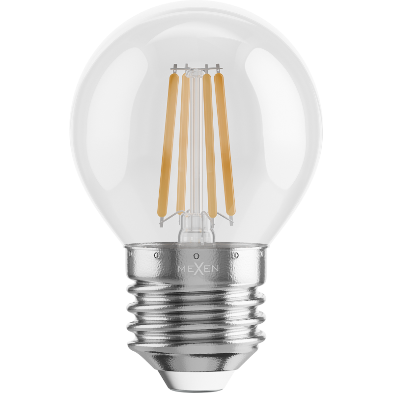 Mexen Vintis 10x żarówka filament LED E27, G45, 4W, Ciepła - 2700K, 470 lm, clear - L156-E27-0427-00x10