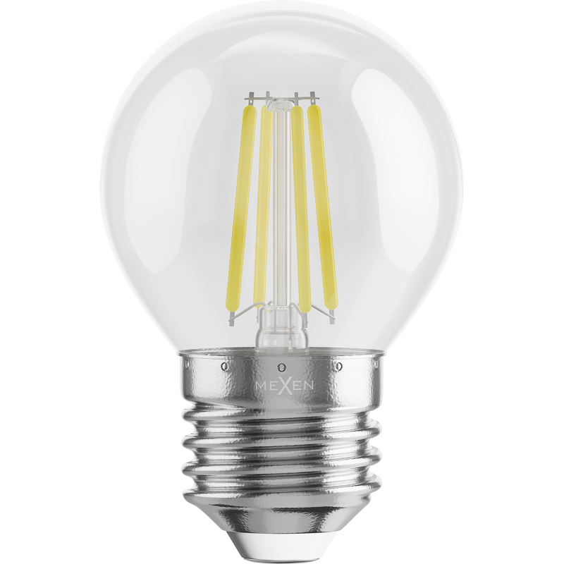 Mexen Vintis 10x żarówka filament LED E27, G45, 4W, Neutralna - 4000K, 470 lm, clear - L156-E27-0427-00x10