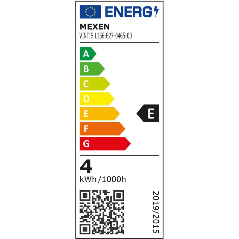 Mexen Vintis 6x żarówka filament LED E27, G45, 4W, Zimna - 6500K, 470 lm, clear - L156-E27-0465-00x06