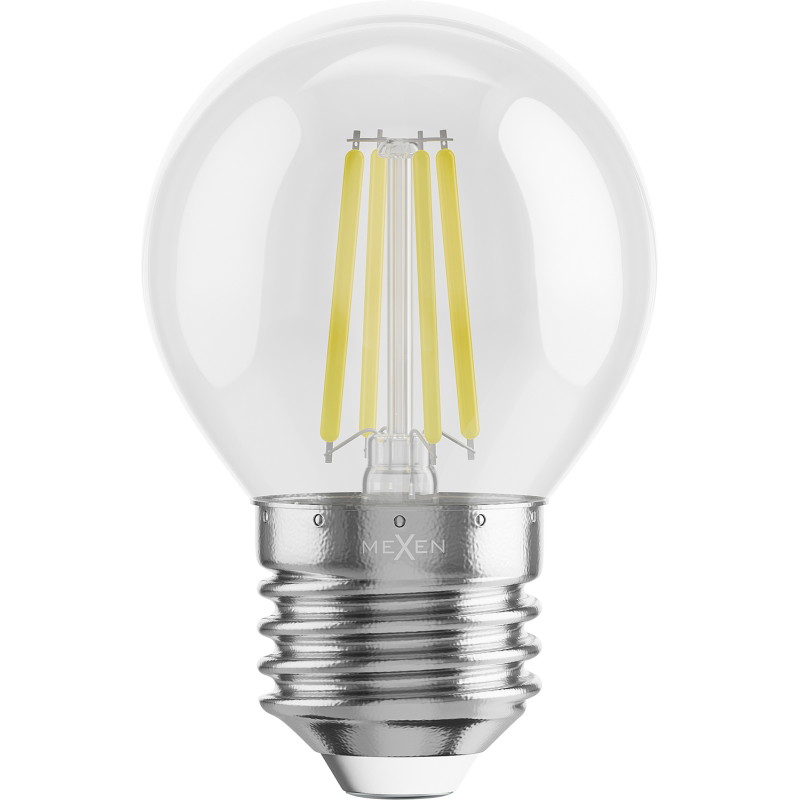 Mexen Vintis 6x żarówka filament LED E27, G45, 6W, Neutralna - 4000K, 720 lm, clear - L156-E27-0627-00x06