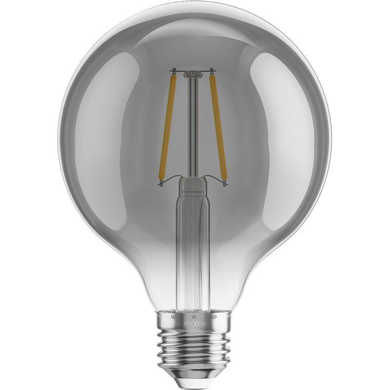 Mexen Vintis 6x żarówka filament LED E27, G95, 2W, Ciepła - 2200K, 150 lm, smoke - L157-E27-0222-70x06